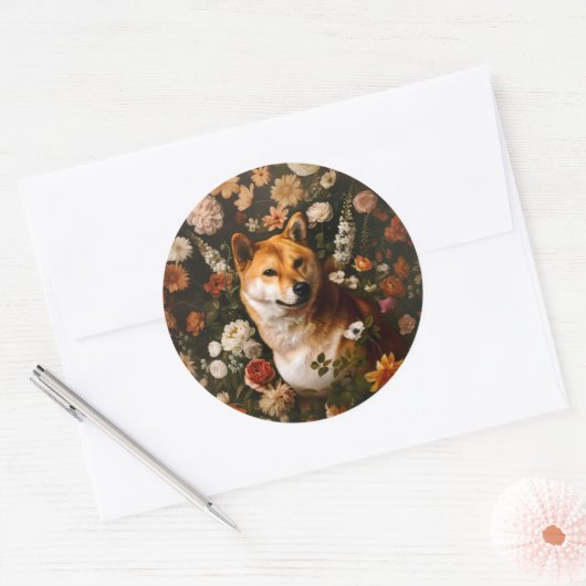 Klassieke Shibu Inu - Sticker (Envelop)