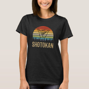 Klassieke Shotokan Karate Hand Vintage Zonsonderga T-shirt