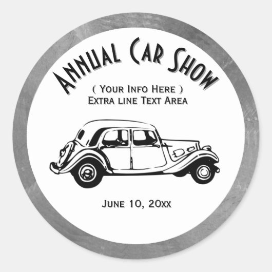 Klassieke Show stickers Dubbele lijn aanpassen (Voorkant)