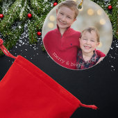 Klassieke siblings Fotokerstfeestmaal Keramisch Ornament
