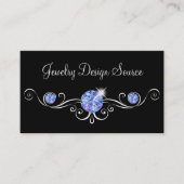 Klassieke sieradenontwerper Glitzy Bling Visitekaartje (Voorkant)