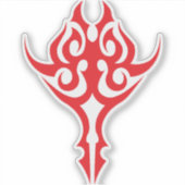 Klassieke sierbloemrand elegante ontwerp sticker (Voorkant)