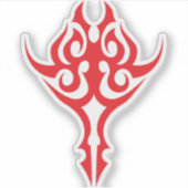 Klassieke sierbloemrand elegante ontwerp sticker (Voorkant)