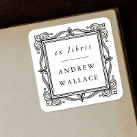 Klassieke Sierlijke Ex Libris Boekplaat Stickers O