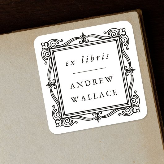 Klassieke Sierlijke Ex Libris Boekplaat Stickers O