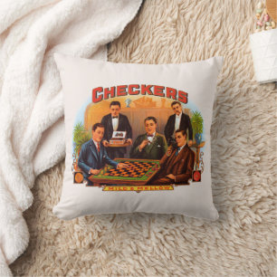 Klassieke Sigarettenlabel Kunst, Checkers Mild en  Kussen