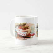 Klassieke Sigarettenlabel Kunst Straight Flush met Koffiemok (Voorkant links)