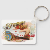 Klassieke Sigarettenlabel Kunst Straight Flush met Sleutelhanger (Voorkant)