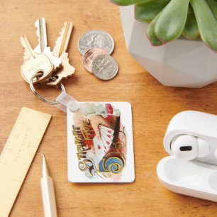 Klassieke Sigarettenlabel Kunst Straight Flush met Sleutelhanger