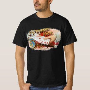 Klassieke Sigarettenlabel Kunst Straight Flush met T-shirt
