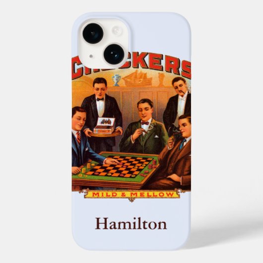 Klassieke sigarettenlabelkunst, Checkers Mild en M Case-Mate iPhone Case (Achterkant)