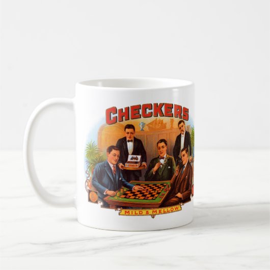 Klassieke sigarettenlabelkunst, Checkers Mild en M Koffiemok (Links)