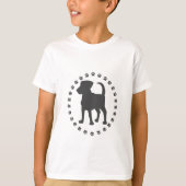 Klassieke Silhouet Van Hond T-Shirt (Voorkant)