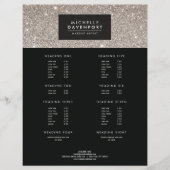 Klassieke Silver Glitter Makeup Artist Flyer (Voorkant)