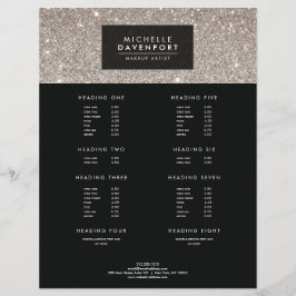 Klassieke Silver Glitter Makeup Artist Flyer