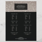 Klassieke Silver Glitter Makeup Artist Flyer (Voorkant)