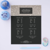 Klassieke Silver Glitter Makeup Artist Flyer (Enkel)