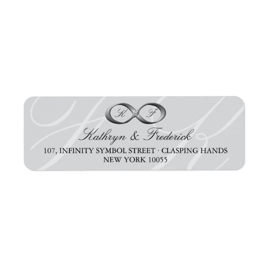 Klassieke Silver Infinity Hand Clasp Weddenschap A Etiket (Voorkant)