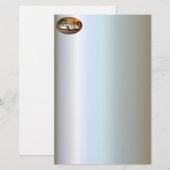Klassieke Silver Sportauto Briefpapier (Voorkant / Achterkant)