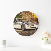Klassieke Silver Sportauto Grote Klok (Huis)