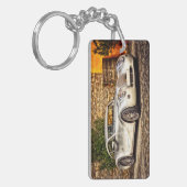 Klassieke Silver Sportauto Sleutelhanger (Voorkant Links)