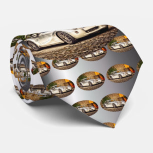 Klassieke Silver Sportauto Stropdas