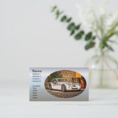 Klassieke Silver Sportauto Visitekaartje (Staand voorkant)