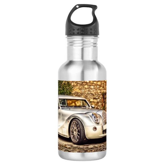 Klassieke Silver Sportauto Waterfles (Voorkant)