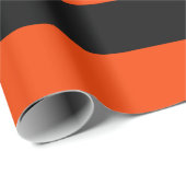 Klassieke Sinaasappel en zwarte luifel strepen Hal Cadeaupapier (Rol Hoek)