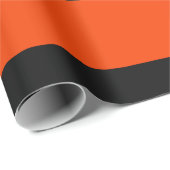 Klassieke Sinaasappel en zwarte potlood strepen Ha Cadeaupapier (Rol Hoek)