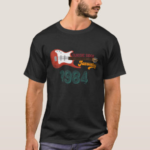 Klassieke sinds januari 1984 39e verjaardag Guitar T-shirt