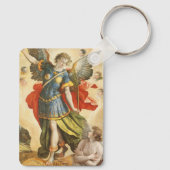 Klassieke Sint-Michaël overwint Lucifer Sleutelhanger (Achterkant)