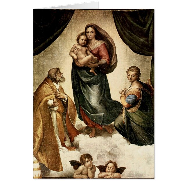 Klassieke "Sistine Madonna" van Raphael (circa 151 (Voorkant)