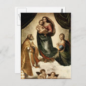 Klassieke "Sistine Madonna" van Raphael (circa 151 Briefkaart (Voorkant / Achterkant)