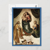 Klassieke "Sistine Madonna" van Raphael (circa 151 Briefkaart (Voorkant / Achterkant)