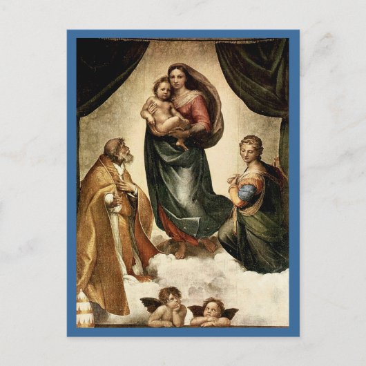 Klassieke "Sistine Madonna" van Raphael (circa 151 Briefkaart (Voorkant)