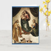 Klassieke "Sistine Madonna" van Raphael (circa Kaart (Gele Bloem)