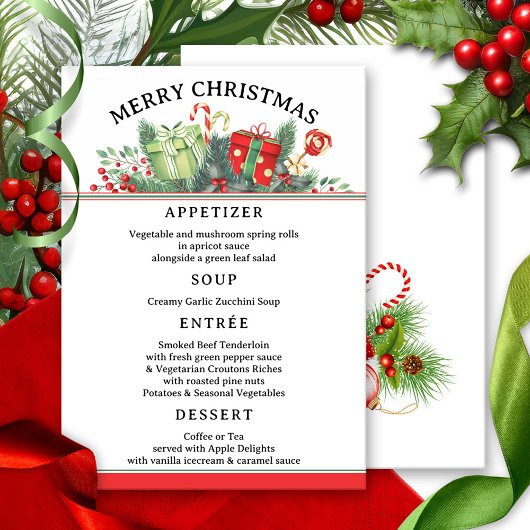 Klassieke Sjabloon kerstmenu Menu