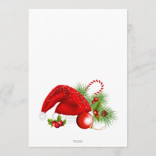 Klassieke Sjabloon kerstmenu Menu (Achterkant)