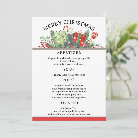 Klassieke Sjabloon kerstmenu Menu (Staand voorkant)