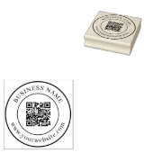 Klassieke Sjabloon van aangepaste QR-codetekst Rubberstempel (Gestempeld)