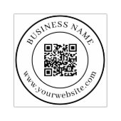Klassieke Sjabloon van aangepaste QR-codetekst Rubberstempel (Afrduk)