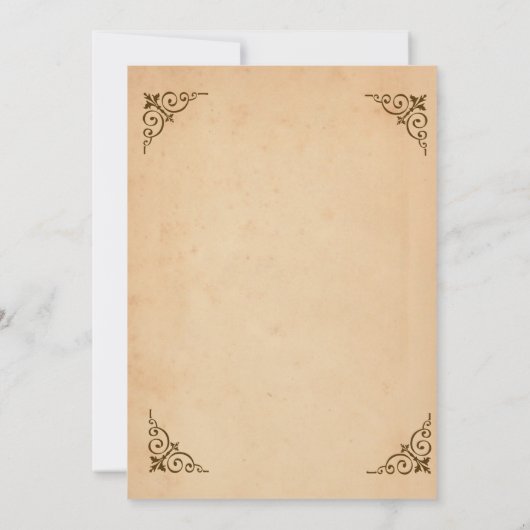 Klassieke Skelet Halloween Kostuums en Cocktails  Kaart (Achterkant)