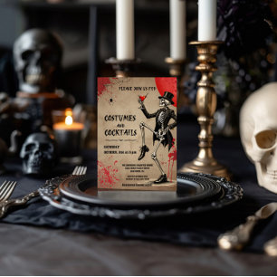 Klassieke Skelet Volwassene Halloween Kostuum Fees Kaart