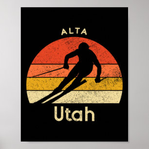 Klassieke Ski Alta Utah Berg  Poster