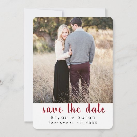 Klassieke sla de datum op save the date (Voorkant)