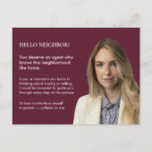Klassieke Sleutel Introductie Maroon Vastgoed Make Briefkaart (Voorkant)
