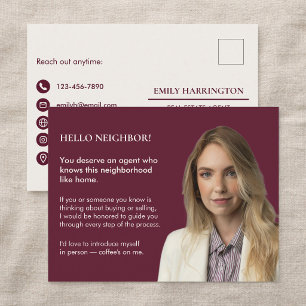 Klassieke Sleutel Introductie Maroon Vastgoed Make Briefkaart