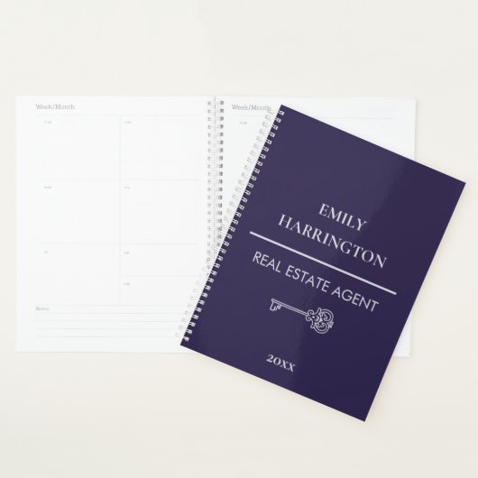 Klassieke sleutel paarse makelaar planner (Display)