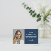 Klassieke Sleutel QR Code Marine Vastgoedmakelaar Visitekaartje (Staand voorkant)